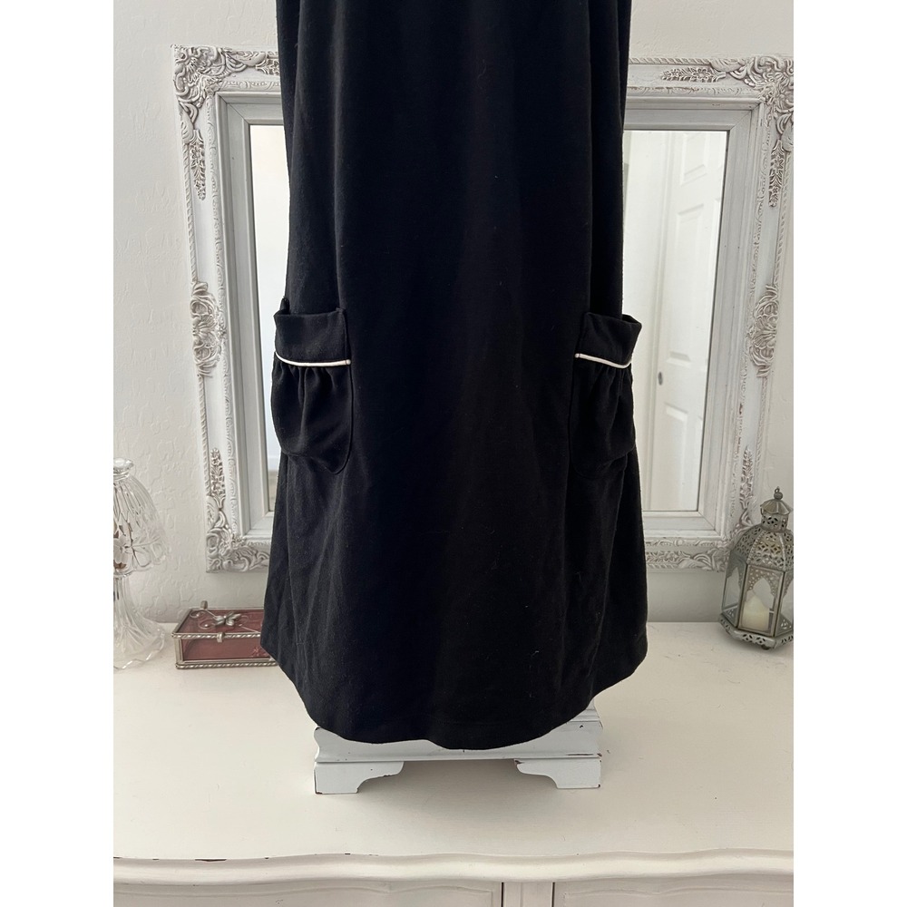 vintage black & white babydoll mini dress with cute buttons and mini pockets - Picture 4 of 6